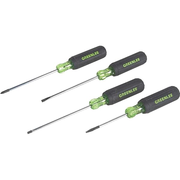 Greenlee 0153-03C Mini-Precision Screwdriver Set, 4 Piece, Silver
